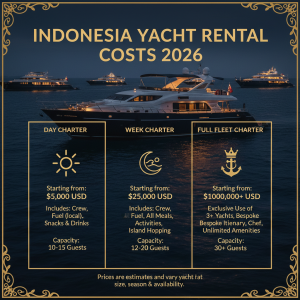 Indonesia Yacht Rental Cost 2026 — Five Pricing Tiers Explained
